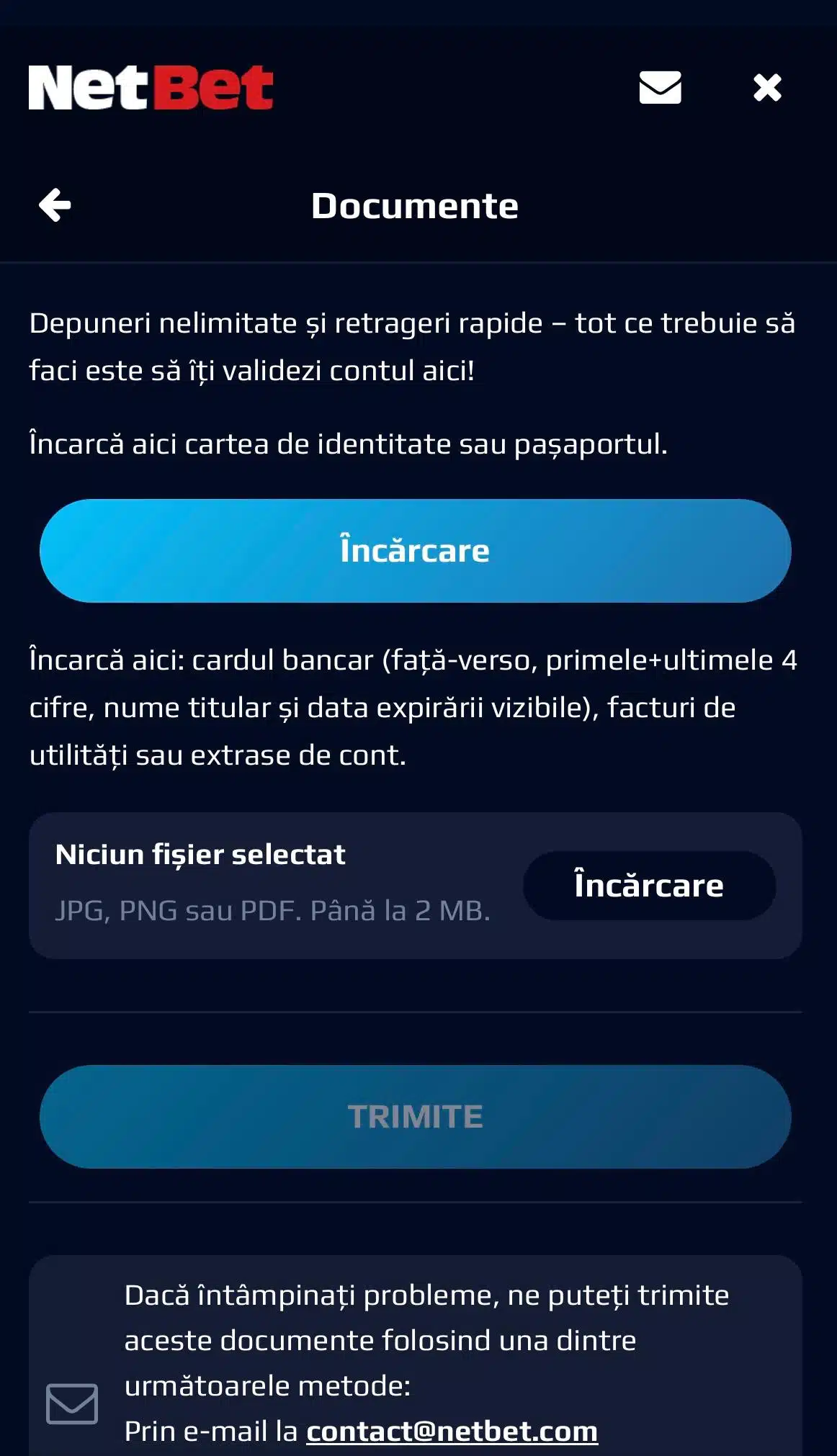 verificare cont netbet