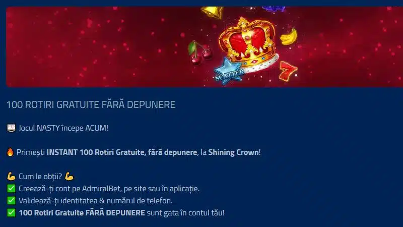 bonus fara depunere admiralbet