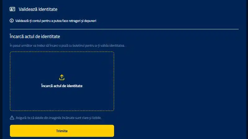 documente verificare cont admiralbet