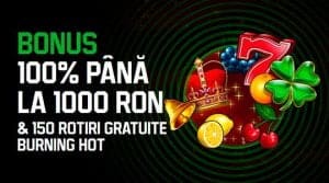 Unibet Casino bonus 150 rotiri Burning hot