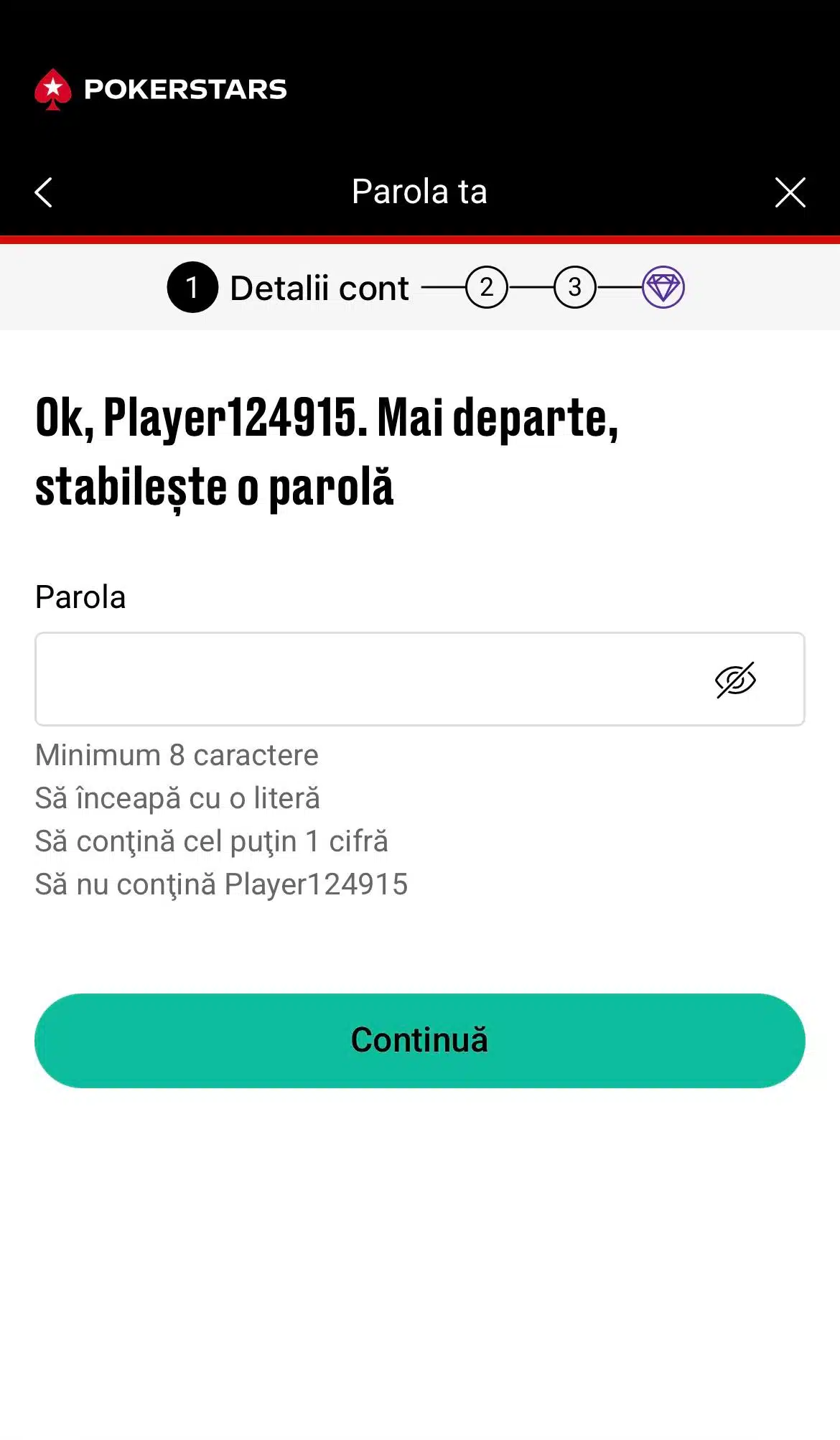 inregistrare pokerstars pas 2