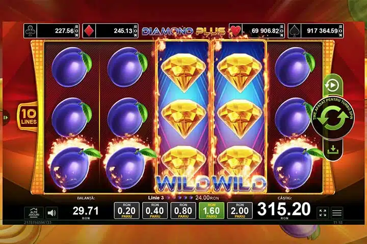 Castig pacanele Diamond Plus