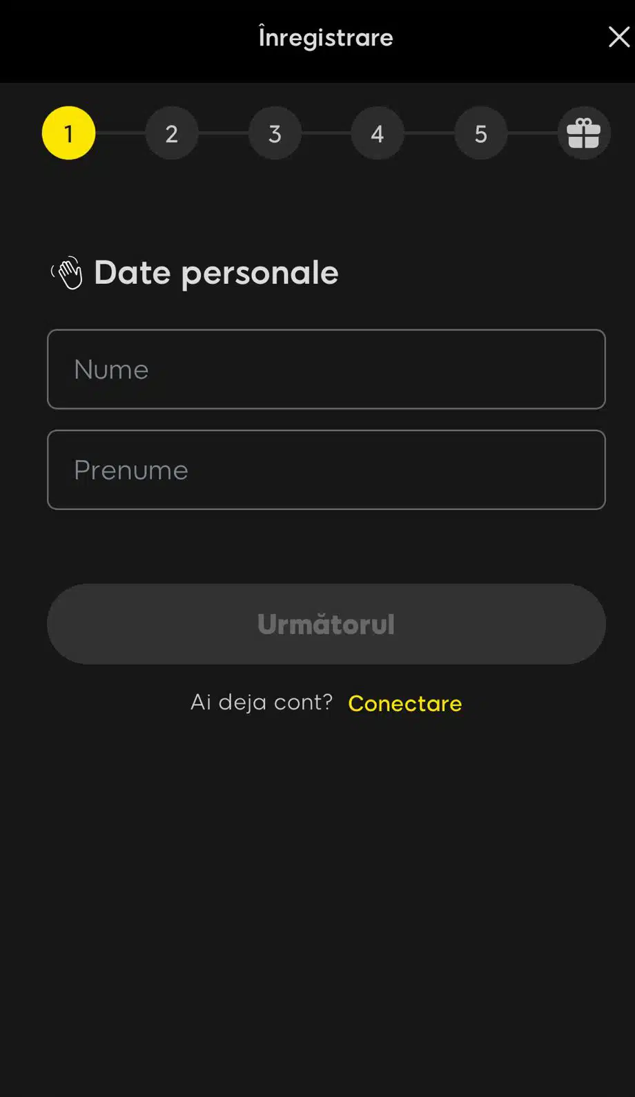inregistrare 888 pas 1