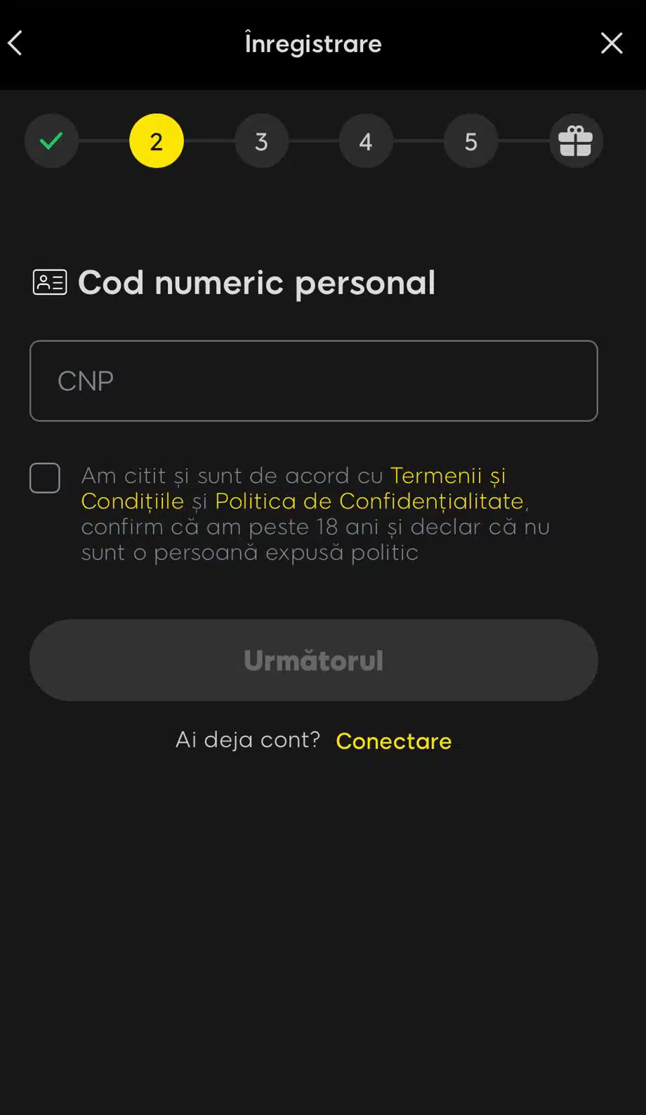 inregistrare 888 pas 2