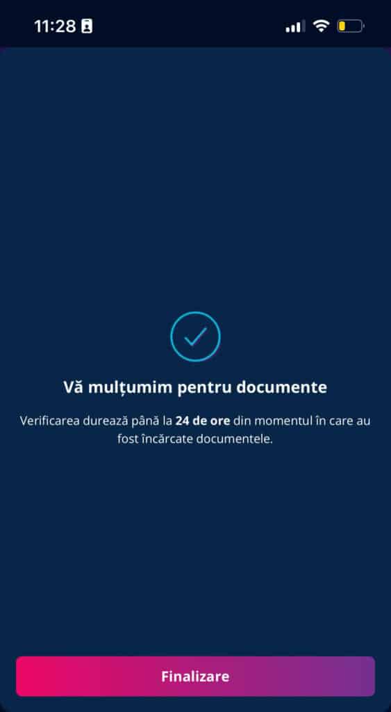 Trimitere documente KYC Mr Bit Casino - upload CI din secțiunea Verificare cont