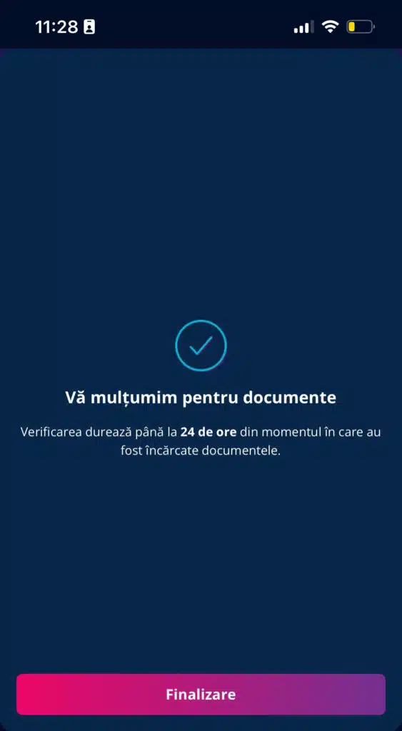 Trimitere documente KYC Mr Bit Casino - upload CI din secțiunea Verificare cont
