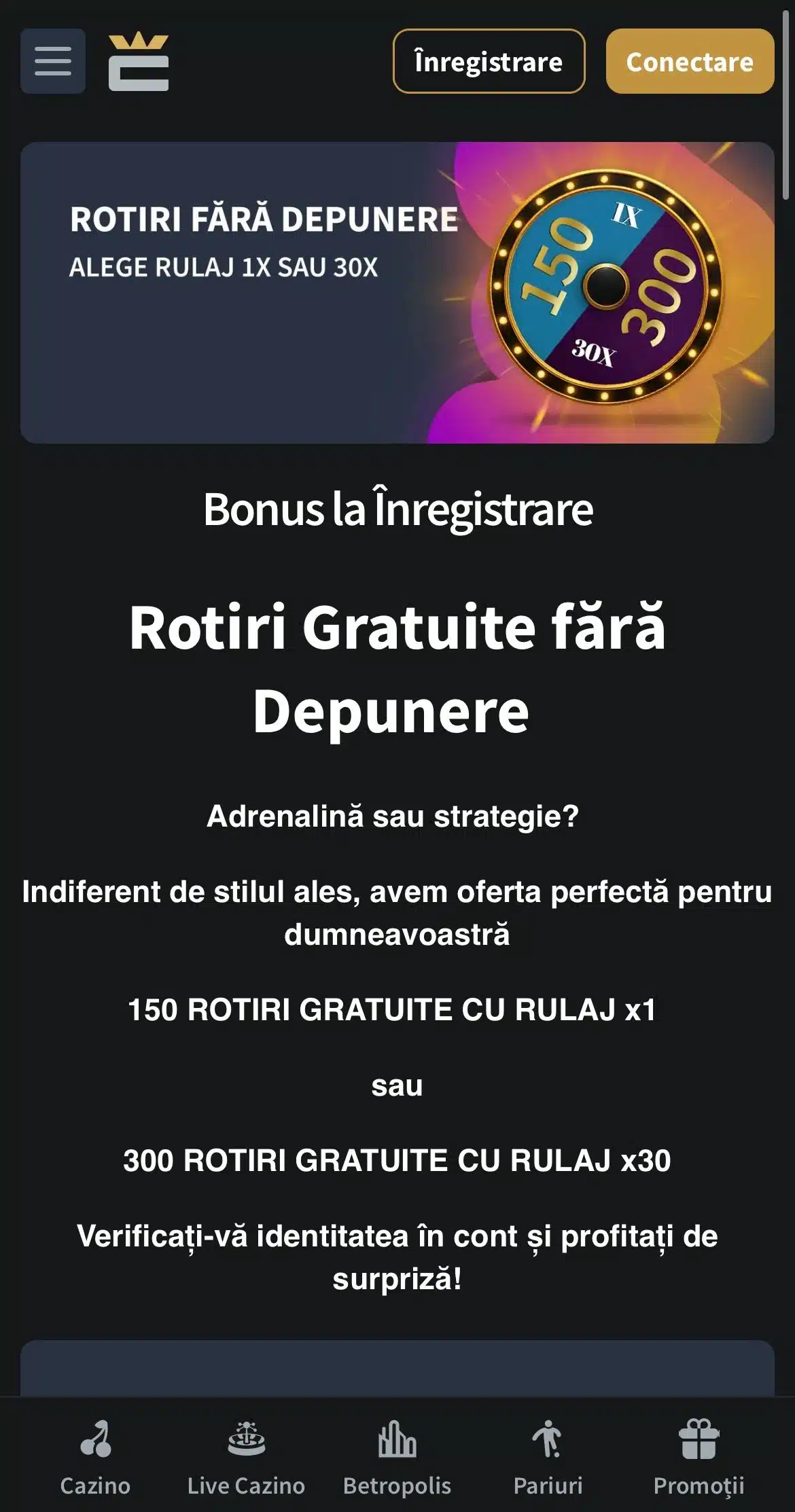 bonus fara depunere conti