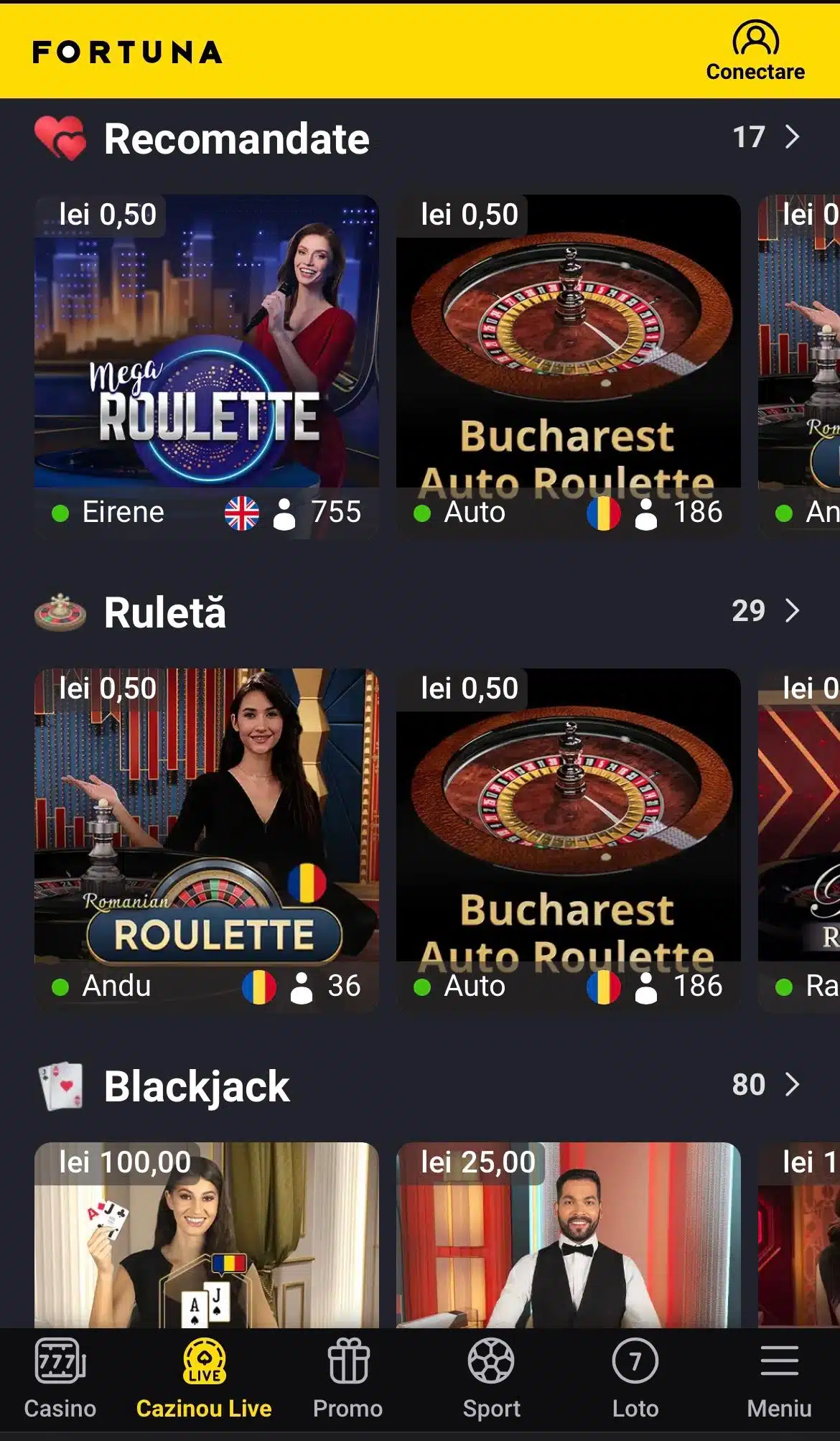 live cazino fortuna casino