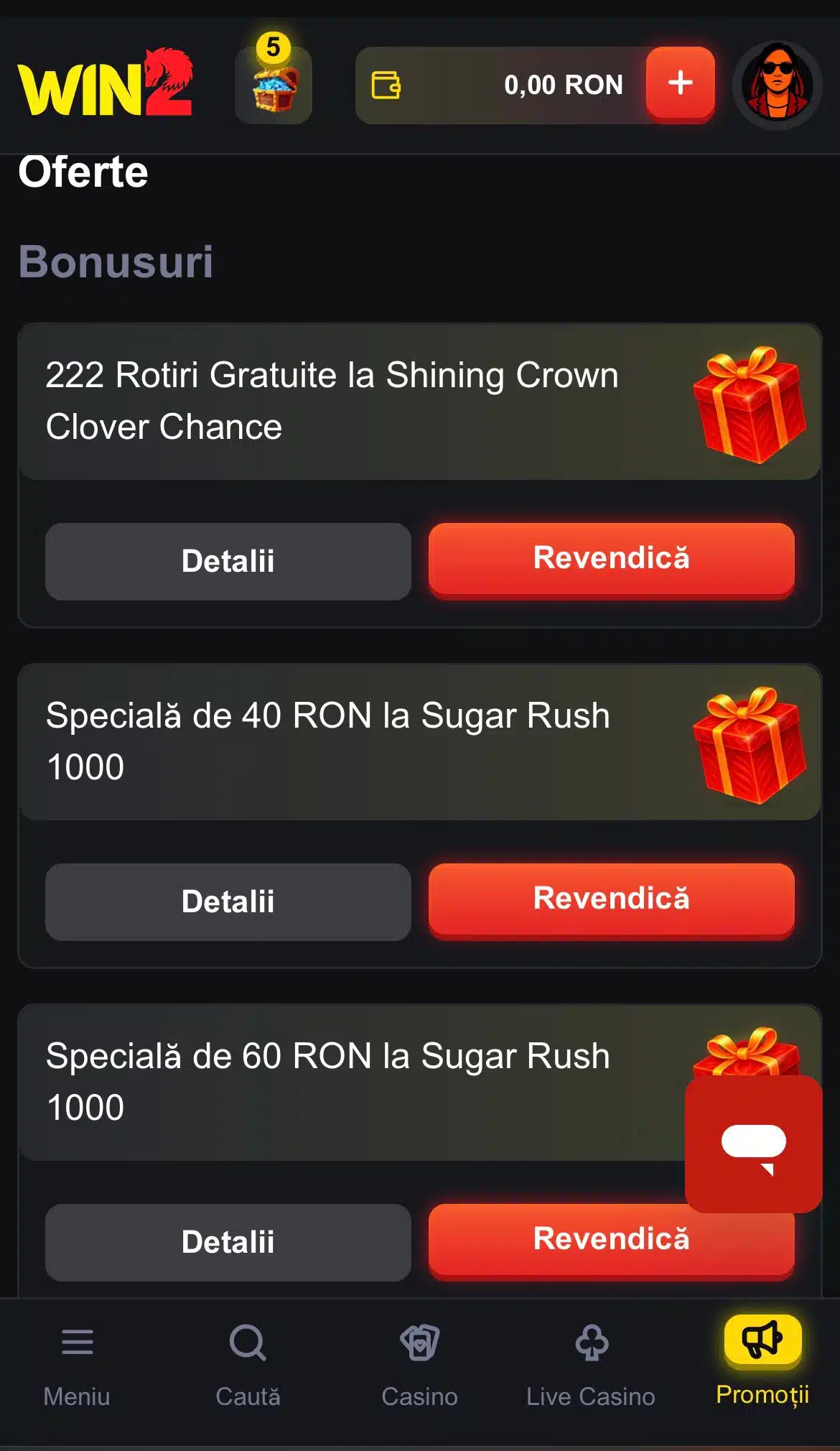 bonusuri win2 casino