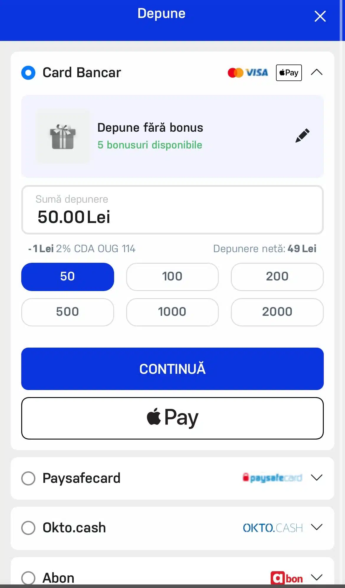 depunere winner