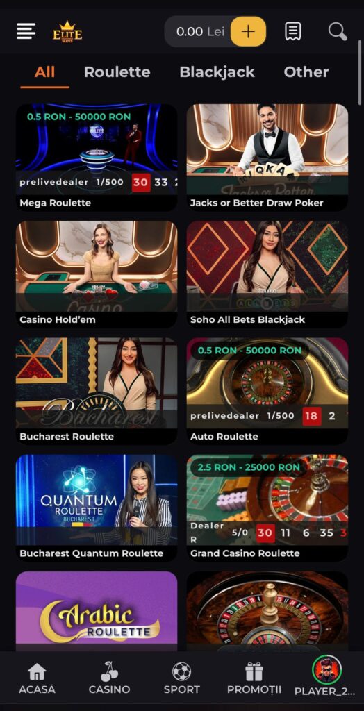 live casino elite slots