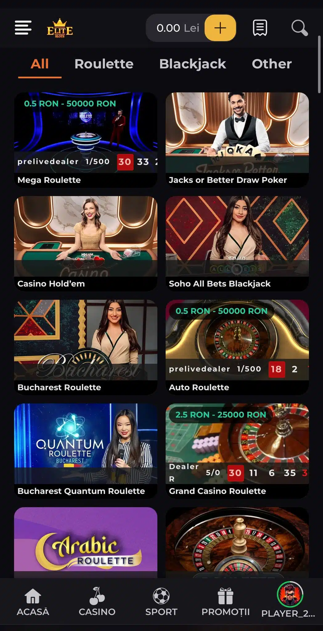 live casino elite slots