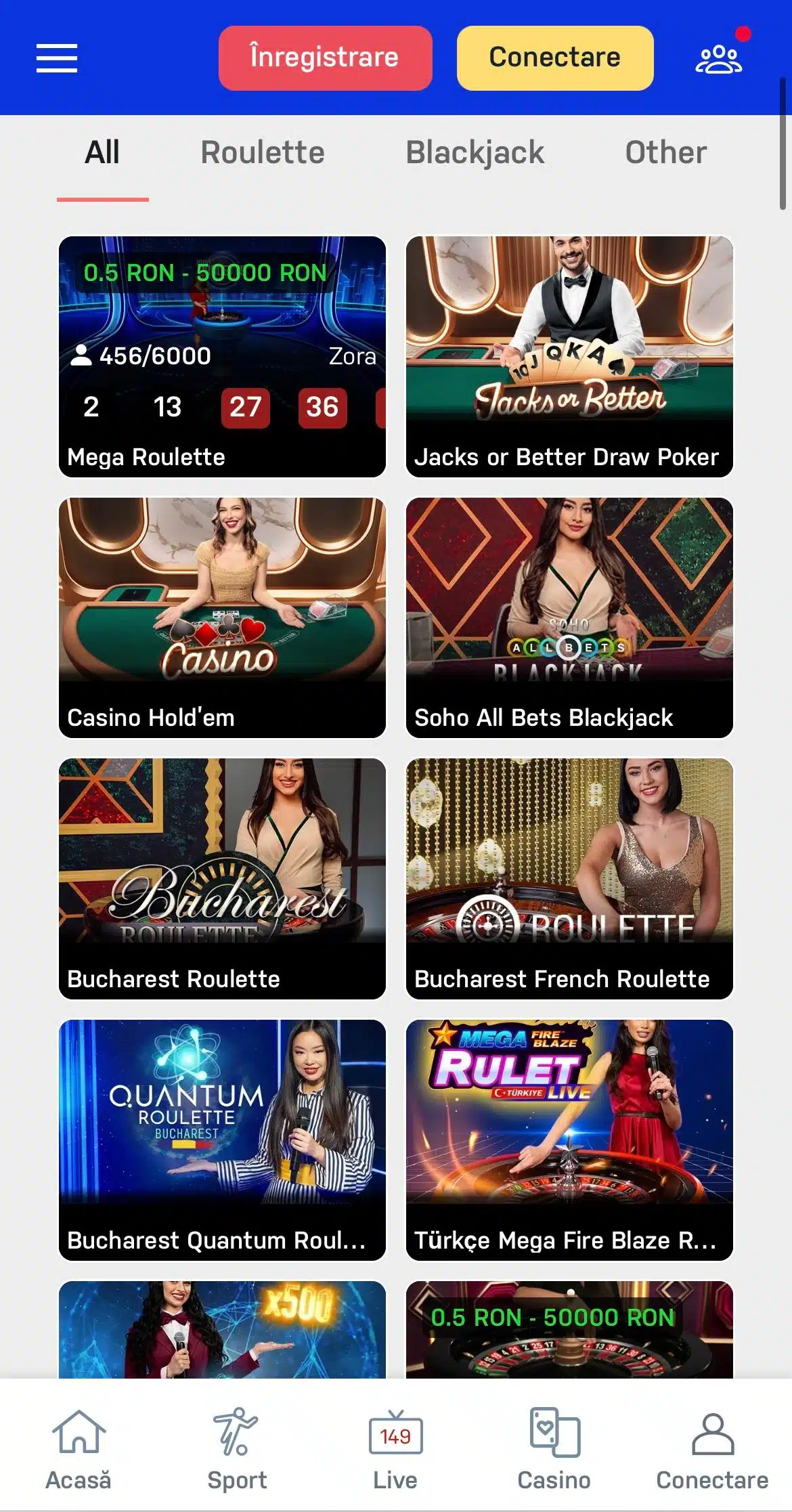 winner live casino