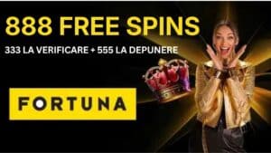 Fortuna bonus de bun venit – Până la 888 rotiri gratuite
