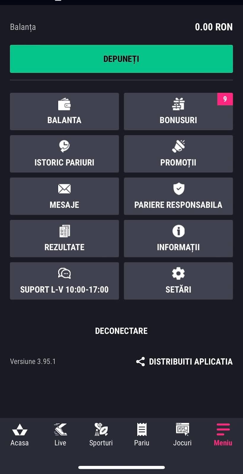 Aplicație mobilă Favbet casino - instalare pas 2
