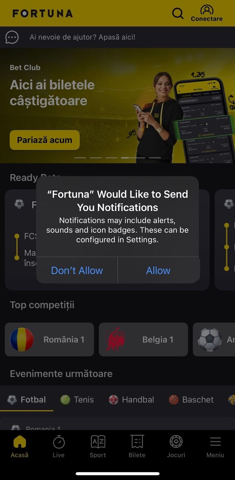 accepta notificarile