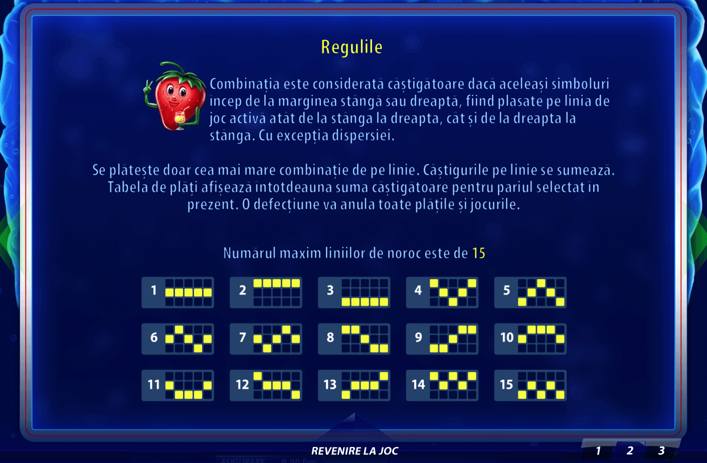reguli joc fruit party