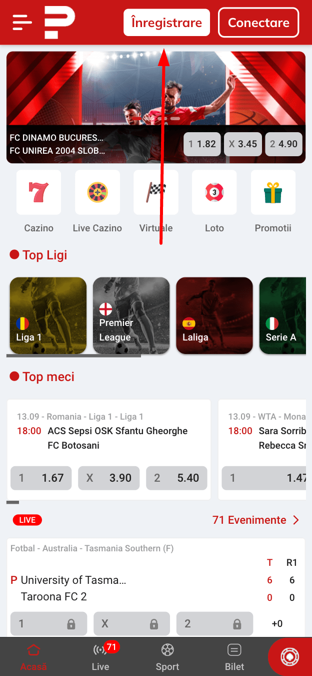 apasa butonu inregistrare