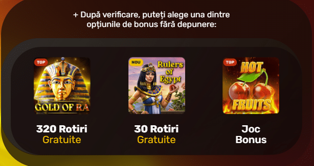 Bonus la verificarea contului