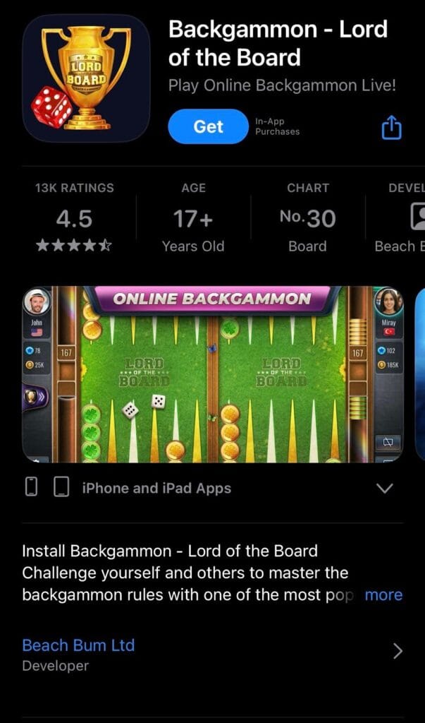 table gratis iOS Lord of the Board