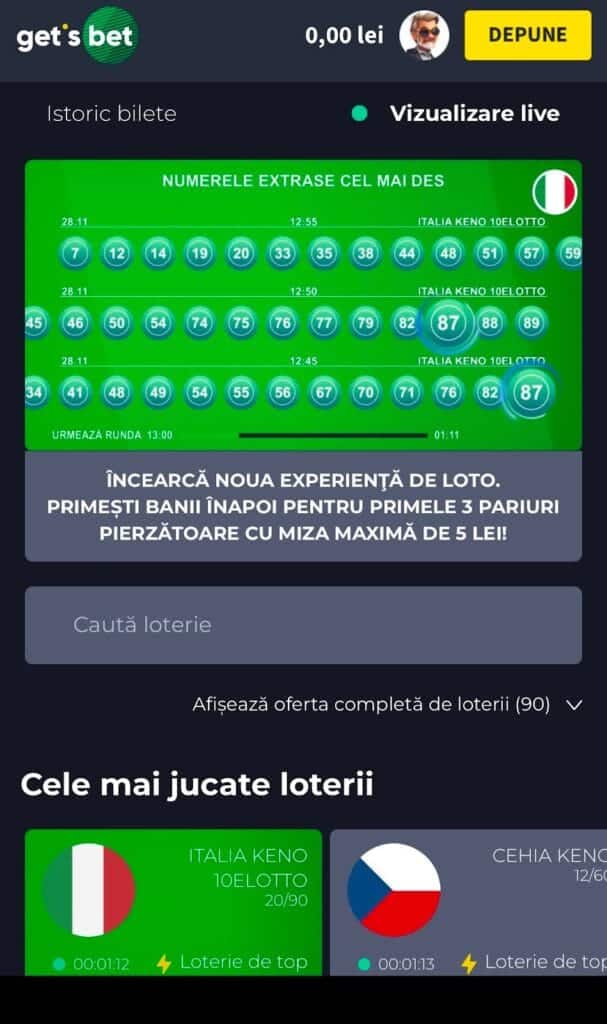 Rezultate Italia Keno 10eLotto și promoții.