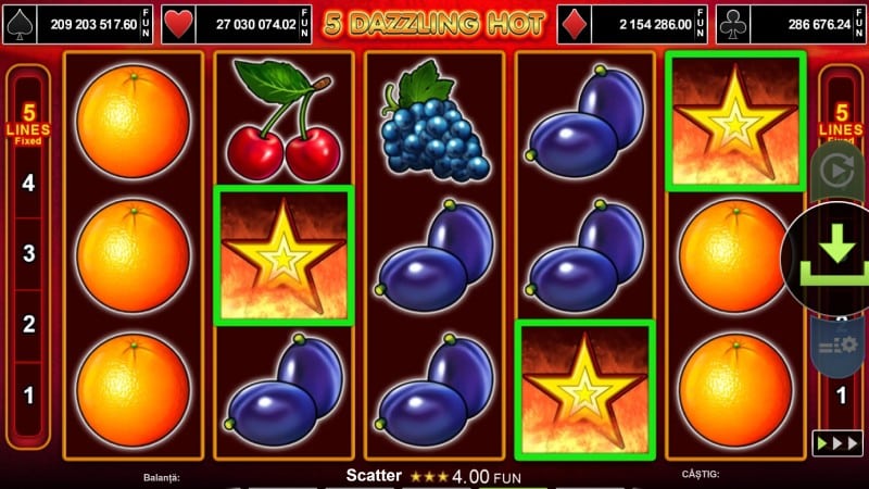 scatter 5 dazzling hot