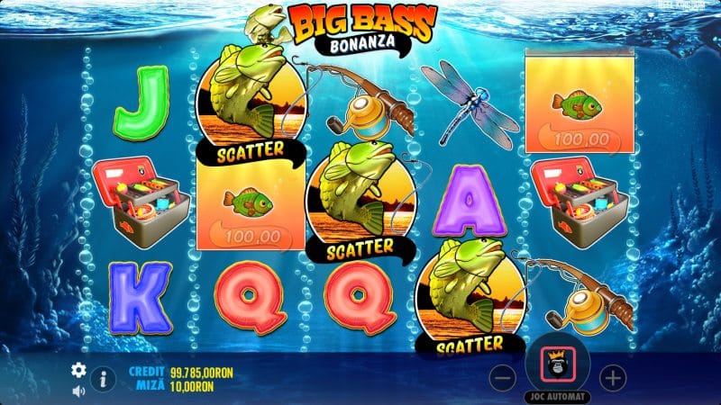 Big bass bonanza - scatter - joc bonus