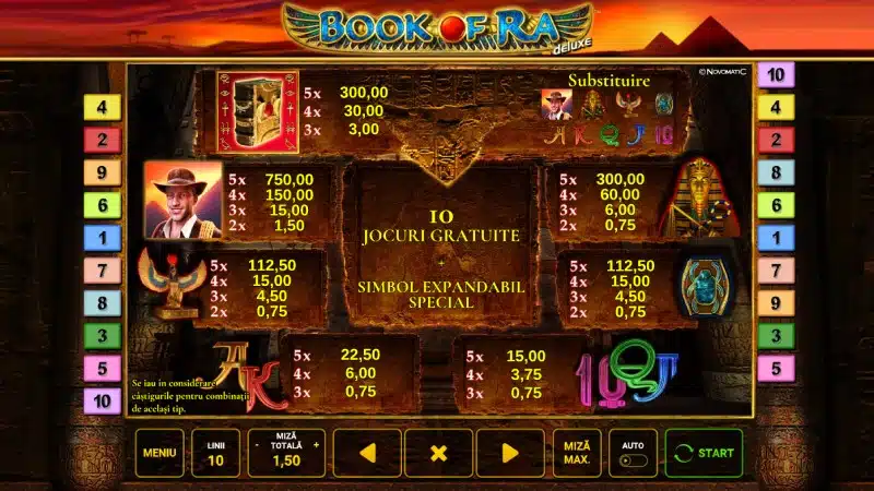 tabel plati book of ra deluxe
