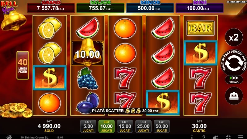 scatter 40 Shining Crown Bell Link