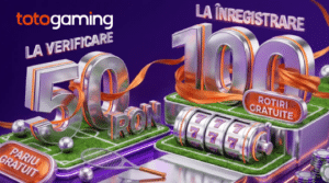 TotoGaming bonus fără depunere: 100 rotiri gratuite + 50 RON pariu gratuit (2026)