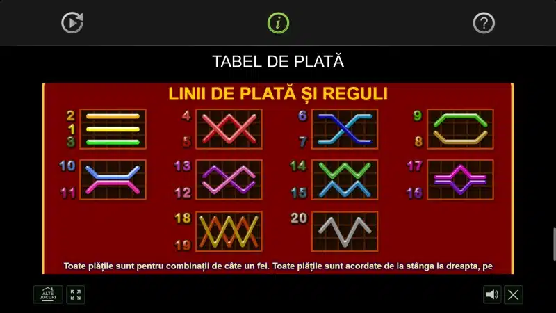 linii de plata 20 Dazzling Hot