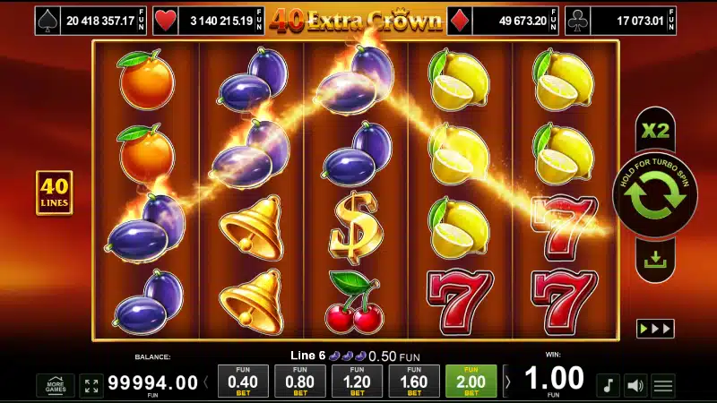 caracteristici 40 extra crown