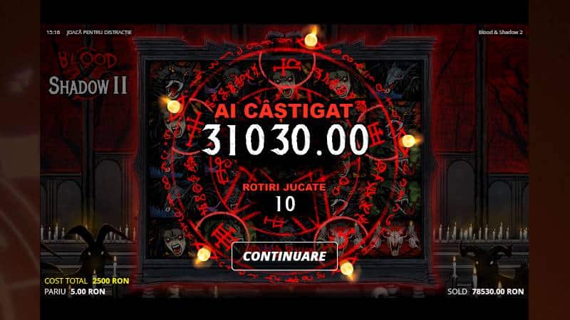 Blood & Shadow 2 rotiri gratuite