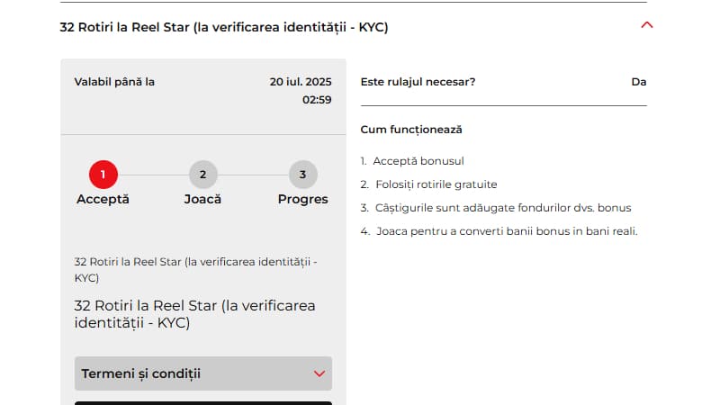 cum funcitoneaza bonusul fara depunere la 32rosu