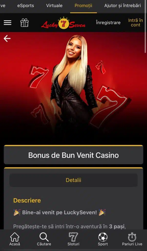 bonus de bun venit lucky seven