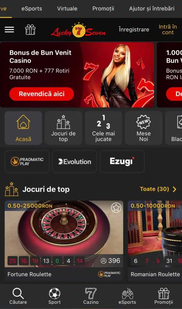 live casino lucky seven