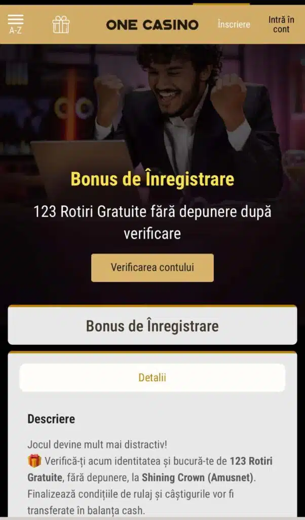 onecasino bonus fara depunere