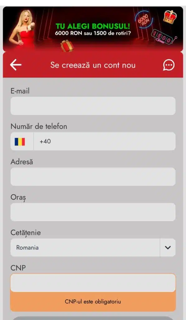 vivabet inregistrare pas 2