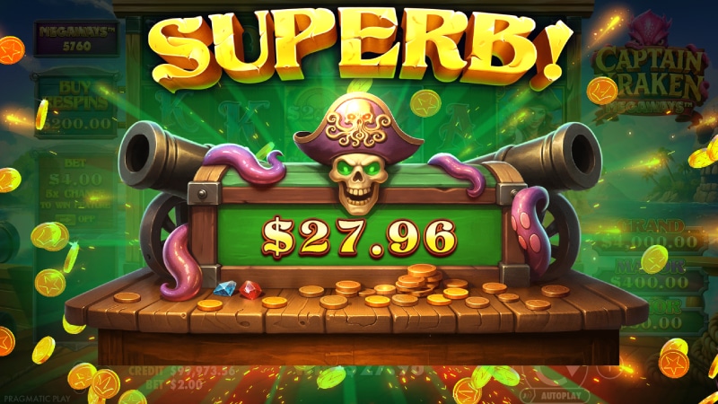 captain kraken megaways castig
