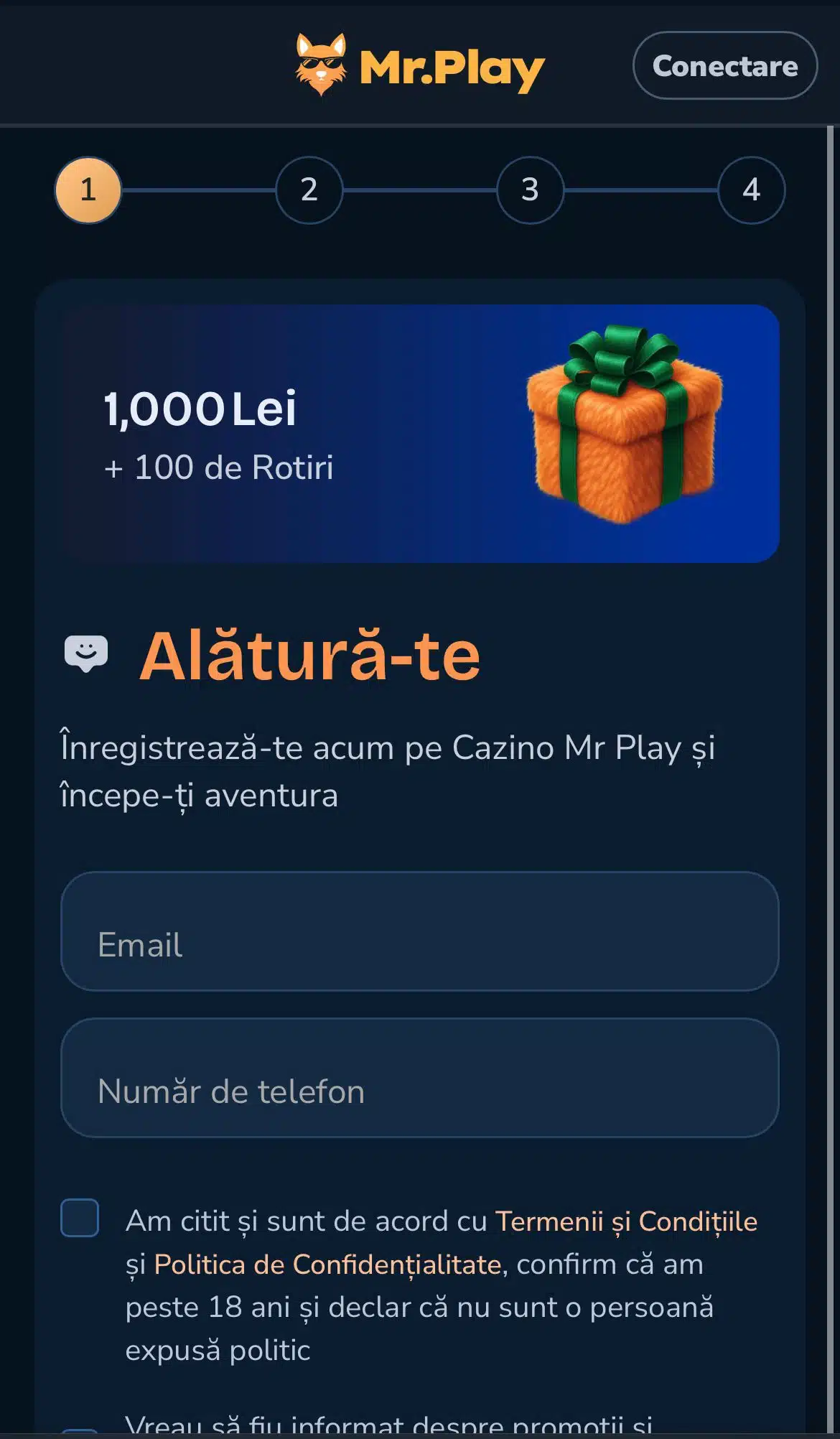 inregistrare mr play pas1