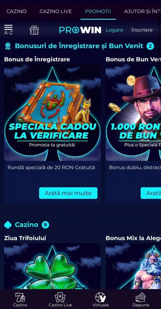 bonusuri prowin
