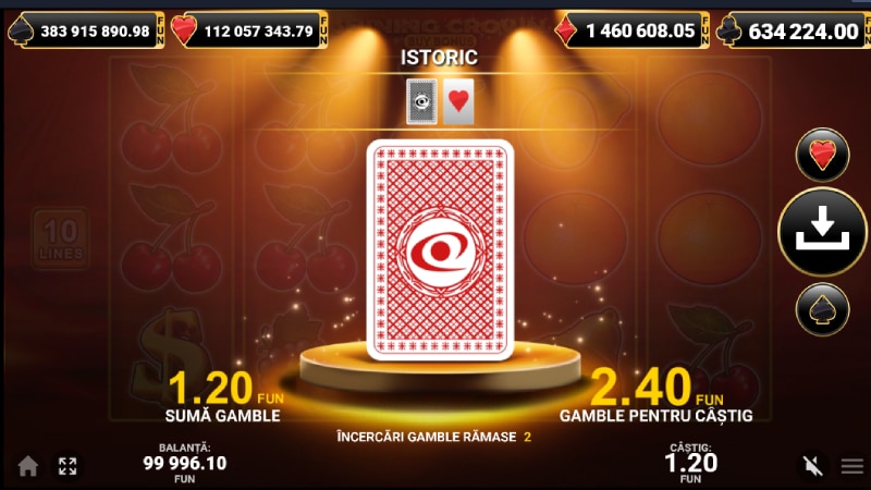 Gamble în Shining Crown Buy Bonus, cu 2 încercări rămase