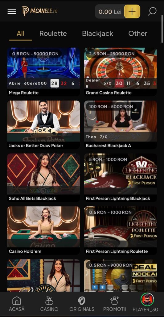 live casino pacanele.ro