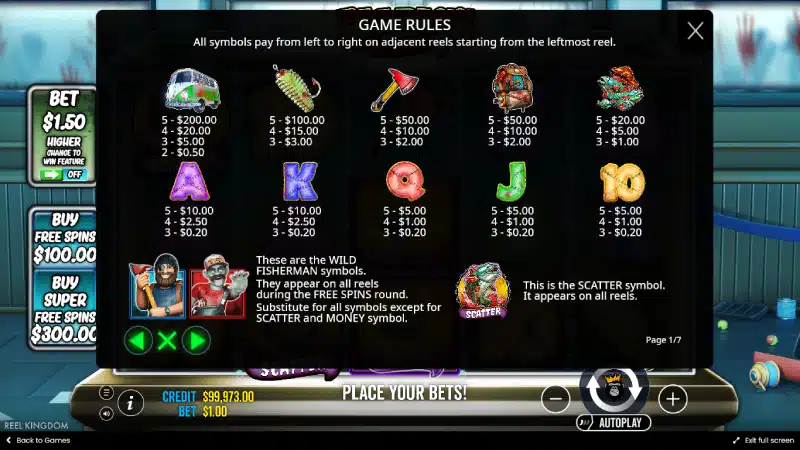 Big Bass Halloween 3 - simboluri și plăți pe grila de 5×3