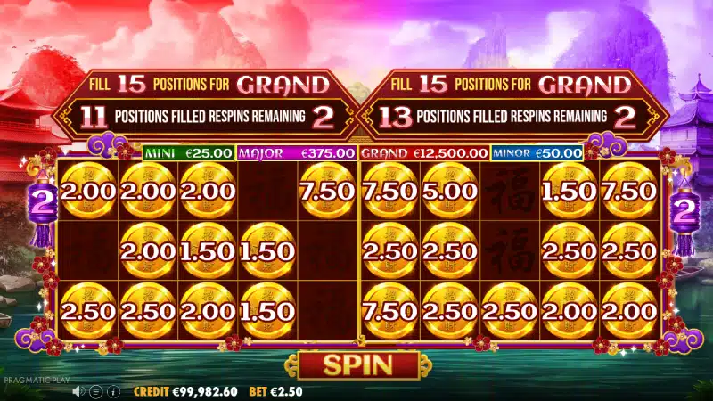 Chest Respin activ Chests of Cai Shen 2 - monede sticky și jackpoturi fixe