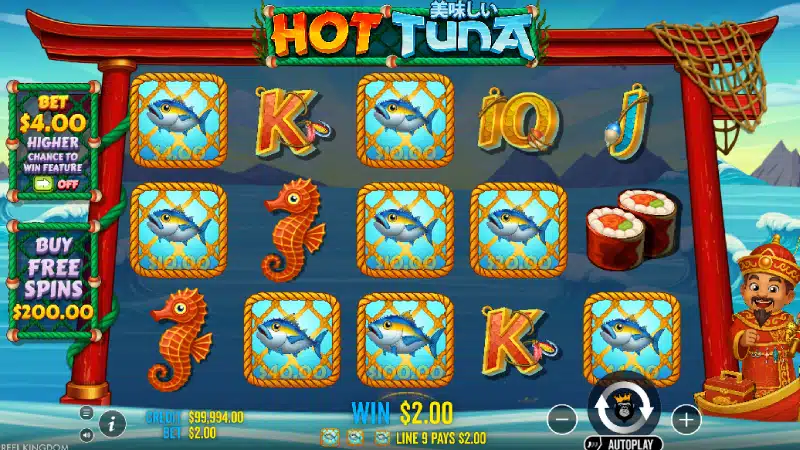 Tabel plăți Hot Tuna - valori câștiguri per combinație de simboluri