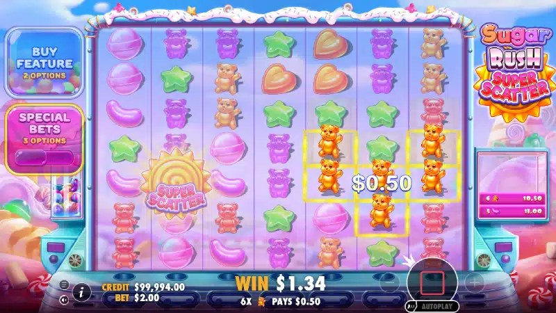 plati sugar rush super scatter