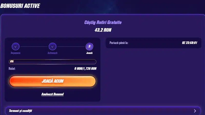 Câștig rotiri gratuite Zinx casino - 43,2 RON din 250 rotiri la Shining Crown, rulaj 0/1.728 RON