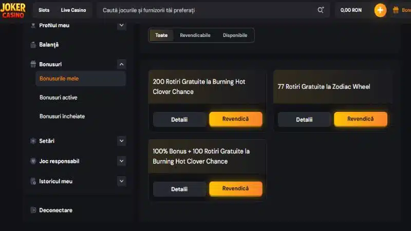 Bonusul fără depunere nu apare în „Bonusurile mele"