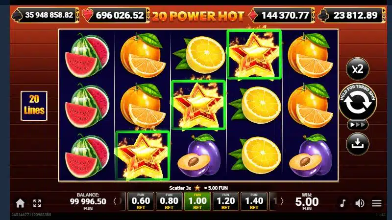 simbol scatter 20 power hot
